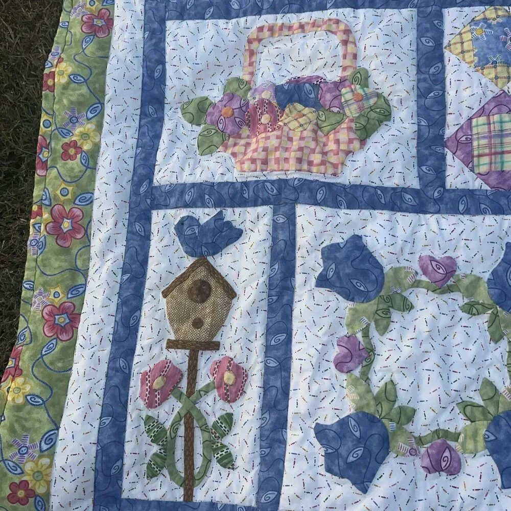 Amy’s Sampler Original Brandywine Design Quilt Multicolor 41” Tall Cottage Core